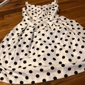 White polka dot dress